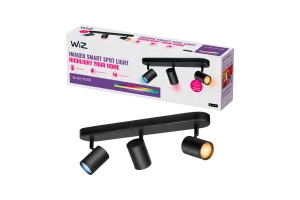 WiZ 3 spots Imageo zwart - Gekleurd en Wit licht - GU10