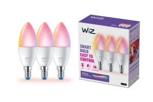 WiZ Kaarslamp - Gekleurd en Wit Licht - Mat - E14 - 2-pack