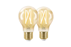 WiZ Smart Filament lamp Standaard Goud 2-pack - Warm tot Koelwit Licht - E27