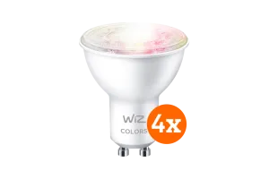 WiZ Smart Spot 4-pack - Gekleurd en Wit Licht - GU10