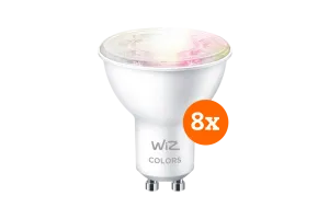 WiZ Smart Spot 8-pack - Gekleurd en Wit Licht - GU10