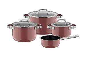 WMF Fusiontec Mineral Pro Pannenset 4-delig Rose Quartz