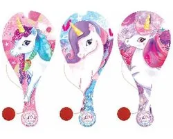 3x batje met balletje eenhoorn - 23 cm - paddle spel