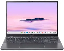 Acer Chromebook Plus 514 CBE594-2T-TCO-36FC Intel Core 3 100U 35,6 cm (14") Touchscreen WUXGA 8 GB LPDDR5-SDRAM 256 GB SSD Wi-Fi 7 (802.11be) ChromeOS Grijs