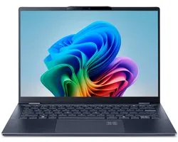 Acer Swift 14 AI SF14-51-72UD Intel Core Ultra 7 258V Laptop 35,6 cm (14") WQXGA+ 32 GB LPDDR5x-SDRAM 1 TB SSD Wi-Fi 7 (802.11be) Windows 11 Home Blauw