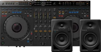 AlphaTheta DDJ-GRV6 + Pioneer DJ DM-40D-BT Zwart