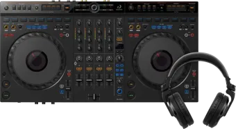 AlphaTheta DDJ-GRV6 + Pioneer DJ HDJ-X7 Zwart