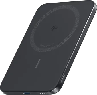 Anker MagGo Slim Draadloze Powerbank met MagSafe en Qi2 5.000 mAh met Snelladen Zwart