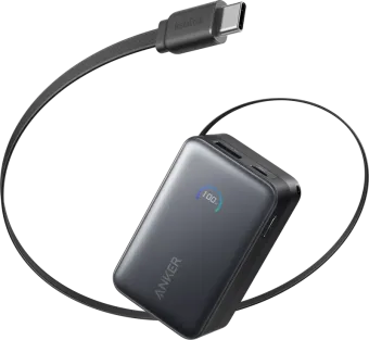Anker Nano Powerbank 10.000 mAh met 45 Watt Snelladen Zwart