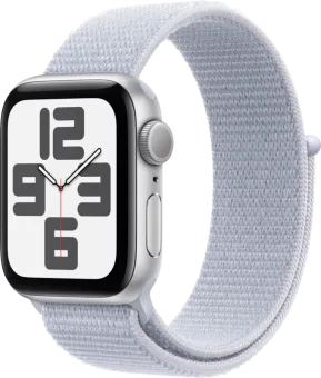 Apple Watch SE 2024 40mm Zilver Sport Loop