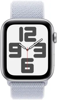 Apple Watch SE 2024 44mm Zilver Sport Loop Apple Watch SE 2024 44mm Zilver Sport Loop