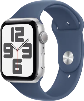 Apple Watch SE 2024 44mm Zilver Sportband M/L