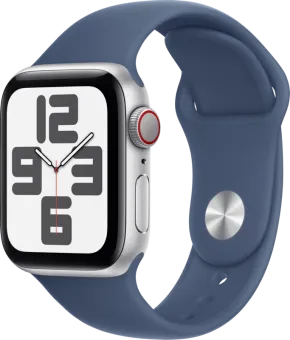 Apple Watch SE 2024 4G 40mm Zilver Sportband S/M
