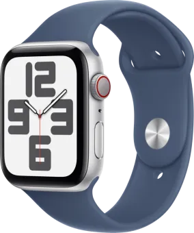 Apple Watch SE 2024 4G 44mm Zilver Sportband M/L