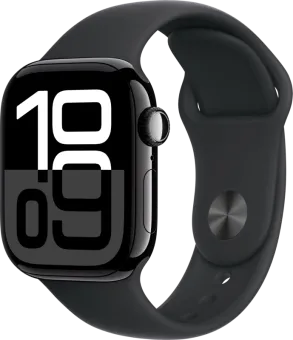 Apple Watch Series 10 42mm Zwart Sportband M/L