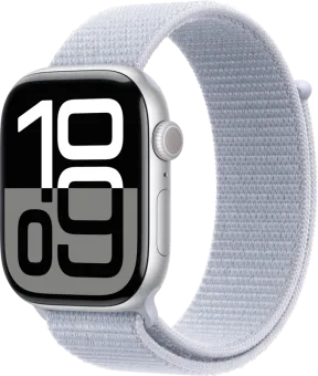 Apple Watch Series 10 46mm Zilver Sport Loop