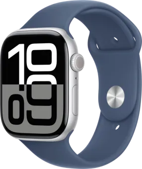 Apple Watch Series 10 46mm Zilver Sportband M/L