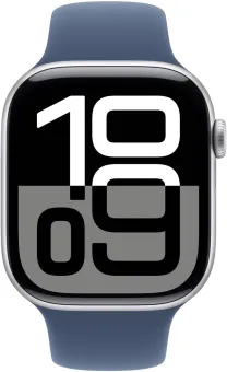 Apple Watch Series 10 46mm Zilver Sportband S/M