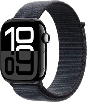 Apple Watch Series 10 46mm Zwart Sport Loop