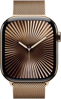 Apple Watch Series 10 4G 42mm Titanium Goud Milanese Band
