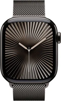 Apple Watch Series 10 4G 42mm Titanium Zwart Milanese Band