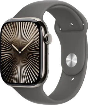 Apple Watch Series 10 4G 46mm Titanium Zilver Sportband M/L
