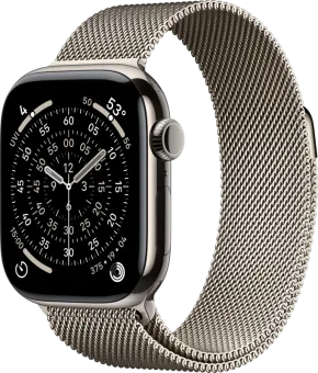 Apple Watch Series 11 Cellular 42mm Titanium Natural Milanese Band