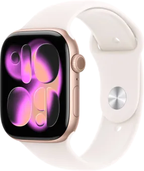 Apple Watch Series 11 Cellular 46mm Rosegoud Sportband S/M