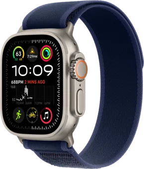 Apple Watch Ultra 2 4G 49mm Zilver Trail Band Blauw M/L