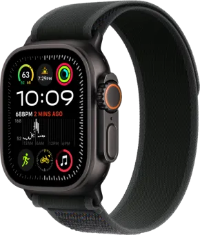 Apple Watch Ultra 2 4G 49mm Zwart Trail Band Zwart S/M