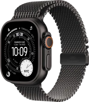 Apple Watch Ultra 3 Cellular 49mm Zwart Milanese Band S