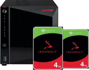 ASUSTOR AS5404T + Seagate Ironwolf 8TB (2x4TB)