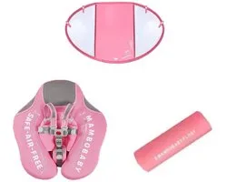Baby Float - mamabo baby - met zonnescherm en voetensteun - Chest Float - baby spa - Baby zwemtrainer - Baby Zwemmen - Niet-Opblaasbare voor Jongens En Meisje | Roze