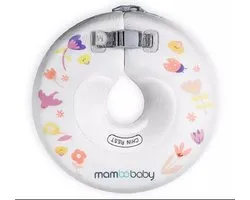 Baby Float nek , baby zwemband, Nekring, Baby Spa - Wit bloem - BabyShophappiness