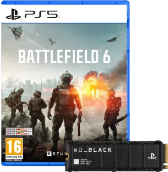 Battlefield 6 PS5 + WD Black SN850P 4TB Heatsink NVMe SSD