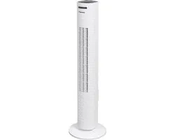 Bestron Torenventilator met aftstandsbediening, Ventilator met 3 snelheidsstanden & 75deg graden draaifunctie, incl. Timer, hoogte: 78 cm, 35W, AFT770WRC, kleur: wit