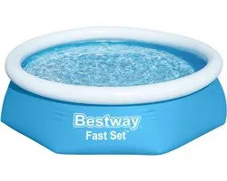 Bestway - Fast Set - Opblaasbaar zwembad inclusief filterpomp - 244x61 cm - Rond