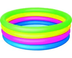 Bestway Opblaasbaar Zwembad - Extra hoge Rand - Regenboogkleuren - Ø 157 cm