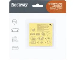 Bestway reparatieset 6,5 X 6,5 Cm Vinyl Transparant 10 Stuks