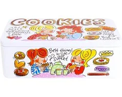 Blond Amsterdam Even Bijkletsen Koektrommel - Blik - 11x20 cm