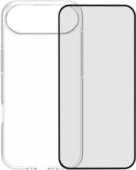 BlueBuilt Back Cover iPhone 17 Air Transparant + BlueBuilt iPhone 17 Air Screenprotector Glas