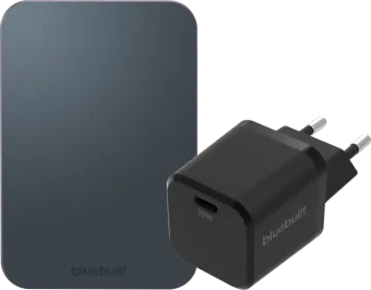 BlueBuilt Draadloze Powerbank met MagSafe Magneet 5.000 mAh + Oplader 30W Zwart