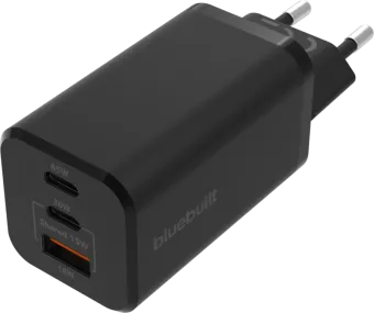 BlueBuilt Power Delivery + Quick Charge Oplader met 3 Usb Poorten 65W Zwart