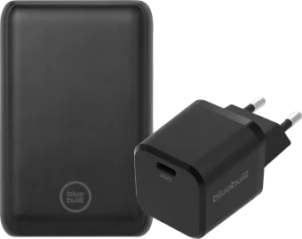 BlueBuilt Powerbank met Snelladen 10.000 mAh + Oplader 30W Zwart
