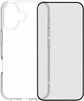 BlueBuilt Protective Back Cover iPhone 17 Transparant + BlueBuilt iPhone 17 Screenprotector Glas