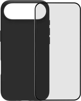 BlueBuilt Protective Back Cover met MagSafe iPhone 17 Air Zwart + BlueBuilt iPhone 17 Air Screenprotector Glas
