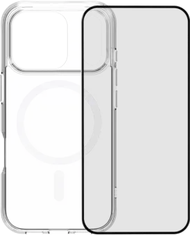 BlueBuilt Protective Back Cover met MagSafe iPhone 17 Pro Transparant + iPhone 17 Pro Screenprotector Glas