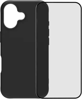 BlueBuilt Protective Back Cover met MagSafe iPhone 17 Zwart + BlueBuilt iPhone 17 Screenprotector Glas