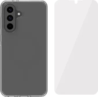 BlueBuilt Protective Back Cover Samsung Galaxy A56 Transparant + Screenprotector Glas