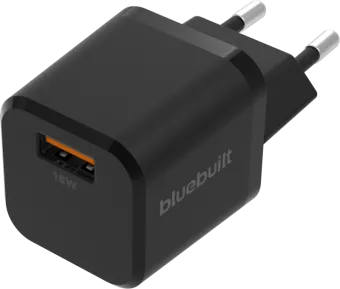 BlueBuilt Quick Charge Oplader met Usb A Poort 18W Zwart